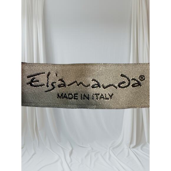 Elsamanda Italy Mohair Blend Cowl Neck Sweater Oversized Knit Taupe Gray - Picture 6 of 10